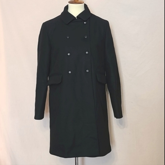 Lazzari Jackets & Blazers - ‼️3 for $60‼️  Lazzari Black Wool Blend Double-breasted Dress Coat